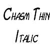 Chasm Thin Italic Font