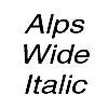 Alps Wide Italic Font